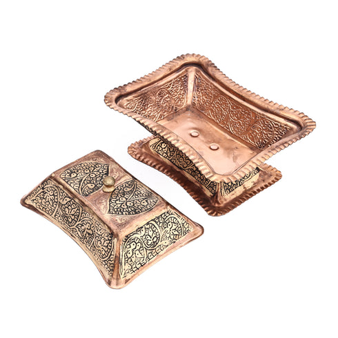Vintage Kashmiri Copper Butter Box (Black) – Kitchen Essential Item
