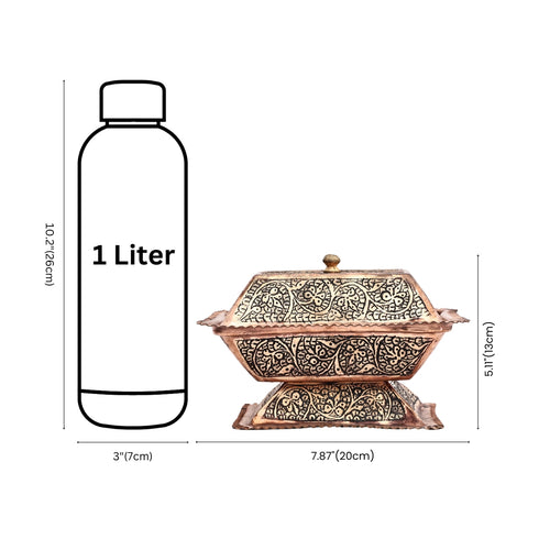 Vintage Kashmiri Copper Butter Box (Black) – Kitchen Essential Item