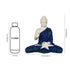 White & Blue Polyresin Buddha Statue – 14 Inch Handcrafted Meditating Monk Figurine for Peaceful Home & Office Décor