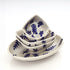 White Leaf Motif Serving Plate & Bowl – Handcrafted Jaipur Blue Pottery