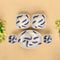 White Leaf Motif Serving Plate & Bowl – Handcrafted Jaipur Blue Pottery