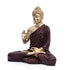 White Matte Finish Buddha Statue with Red Robe