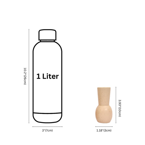 White ceramic miniature bud vase set (set of 2)