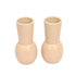 White ceramic miniature bud vase set (set of 2)