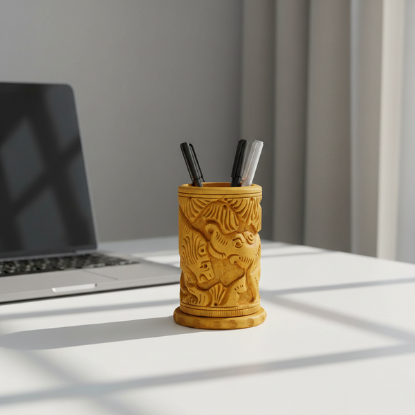 Wooden Elephant Carving Multi-Purpose Holder