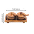 Wooden Handi Set of 2