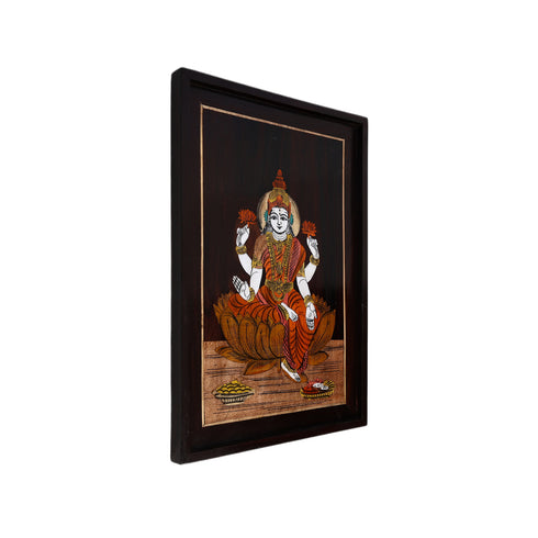 Wooden Mysore Inlay Painting of Goddess Lakshmi