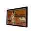 Wooden Mysore Inlay Painting of Rural Couple with Goats