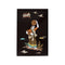 Wooden Mysore Inlay Painting of a Rural Woman Balancing Pots of Water