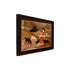 Wooden Mysore Inlay Painting of a Rural Woman Embracing Baby Goat