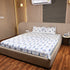 Blue Blooming Vines Lattice Dohar and Pillow Covers featuring coordinated floral vine prints and soft cotton comfort.