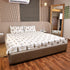 Handcrafted Leaf Lattice Cotton King Size Bedsheet, Pillow Cover and Dohar 4-piece set featuring elegant leaf lattice patterns on soft cotton fabric.