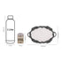 German silver Glass Jars set with decorative tray (2 Jars)