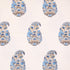 Close-up View of Blue Paisley Pattern on King Size Cotton Bedding Set