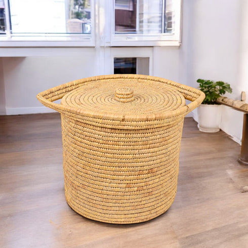 Handcrafted Sabai Grass Laundry Basket