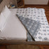 Misty Blue Floral Pattern Double Bed Comforter crafted from premium cotton with elegant floral prints, offering warmth, comfort, and sophisticated bedroom style.