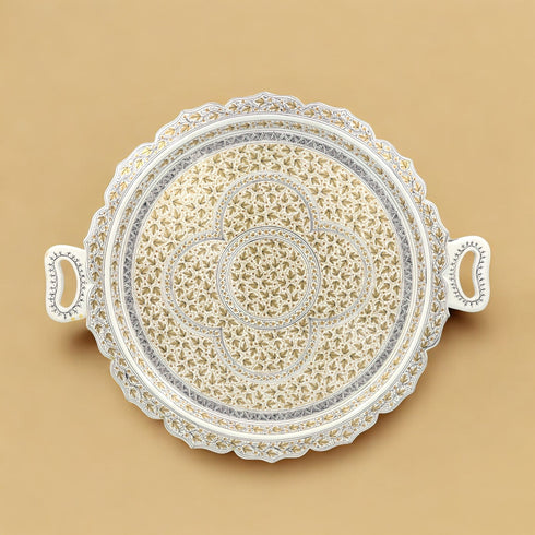 Kashmiri Papier Mache Round Tray