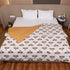 Regal Elephant Caravan Handcrafted Double Bed Comforter crafted from premium cotton with traditional elephant procession motifs, offering warmth, comfort, and timeless bedroom elegance.