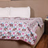 Royal Elephant Bloom Double Bed Dohar showcasing intricate elephant artwork, floral prints, and handcrafted detailing.