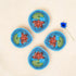 set of 4 blue pottery diyas