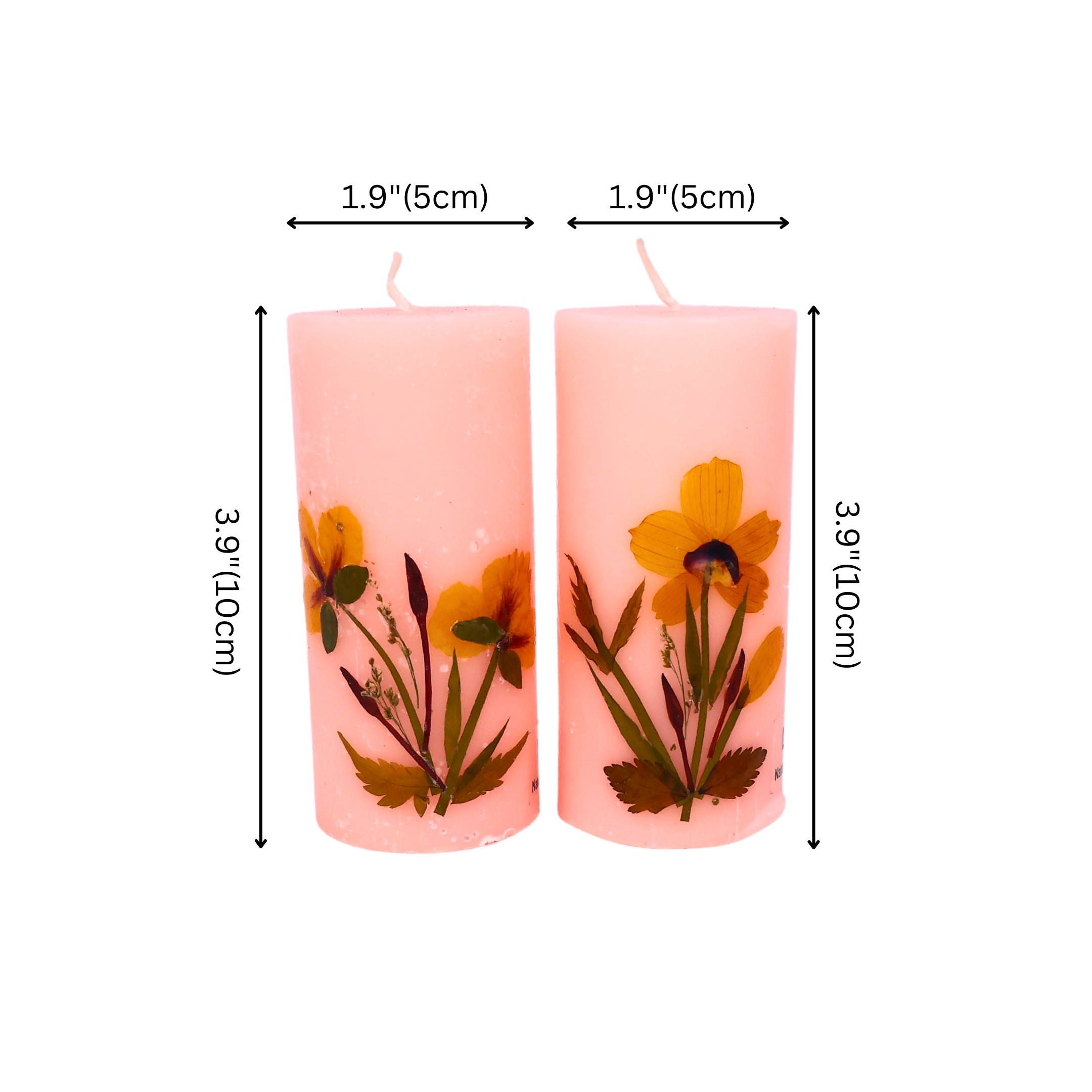 Eco-friendly Soy Wax Scented Pillar Candles - Set of 2