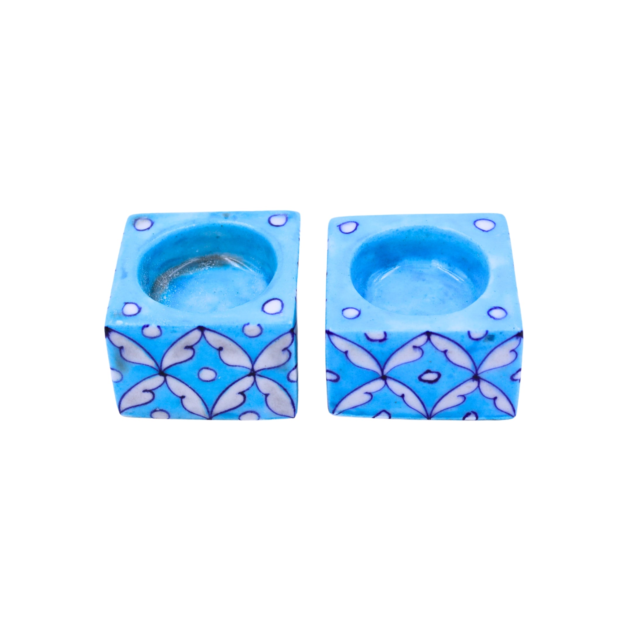 Blue Pottery T-Light Holders