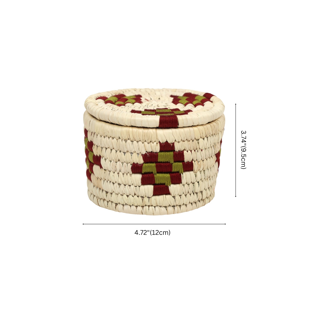 Handcrafted Sabai Grass Storage Box with Lid