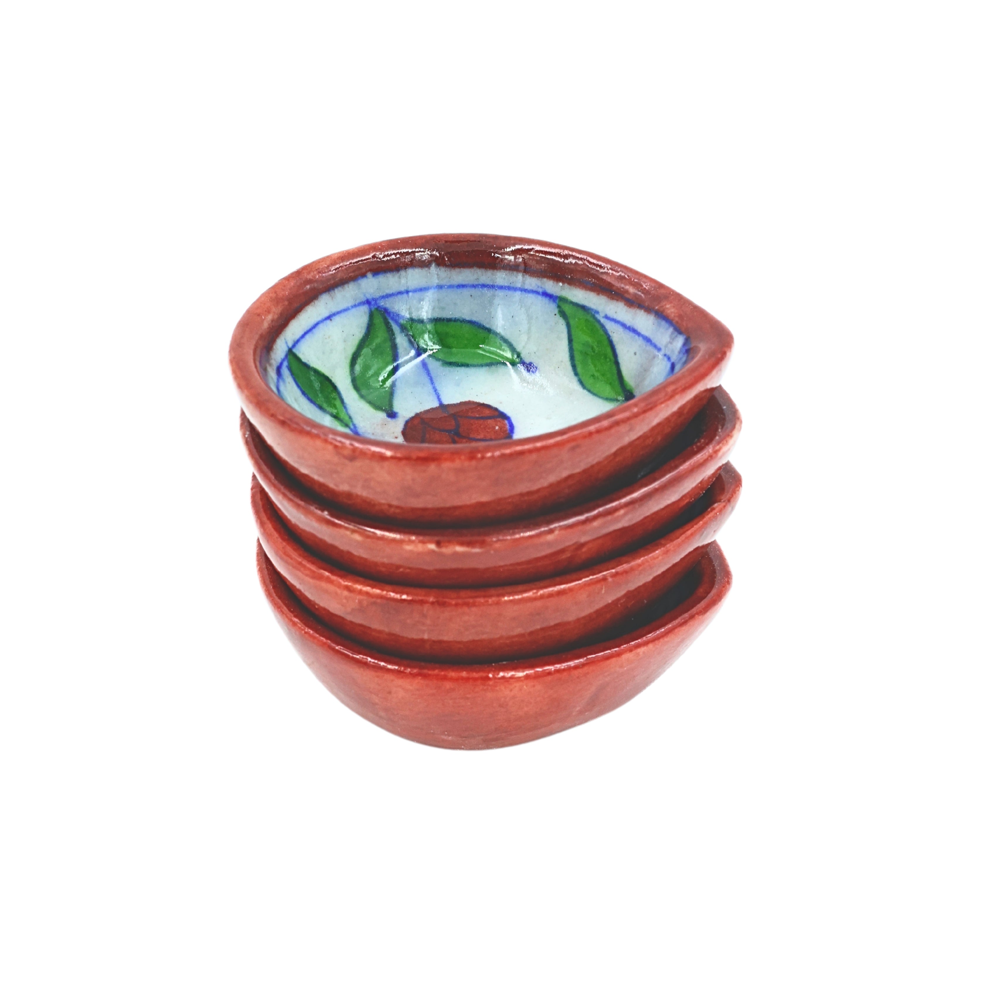 Blue Pottery Diyas-Set of 4