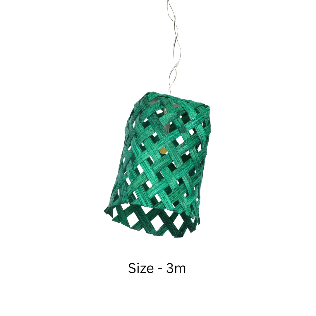 Green Premium Handmade Bamboo String Fairy Light - Festive Decor Item