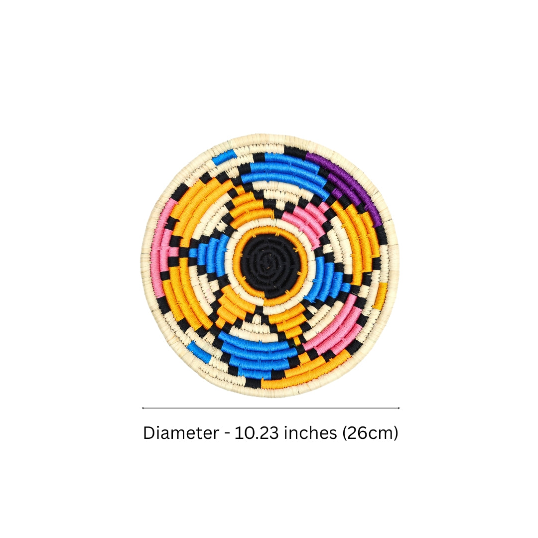 Handcrafted Sabai Grass Wall Plate – Multi Colour Sustainable Wall Decor Product