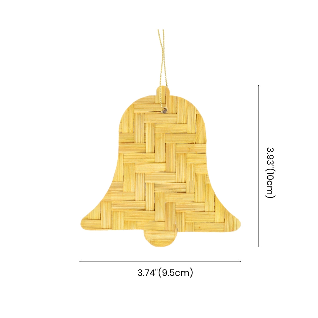 Multi Colour Bell Shaped Bamboo hanging ornament - Festive Decor Item