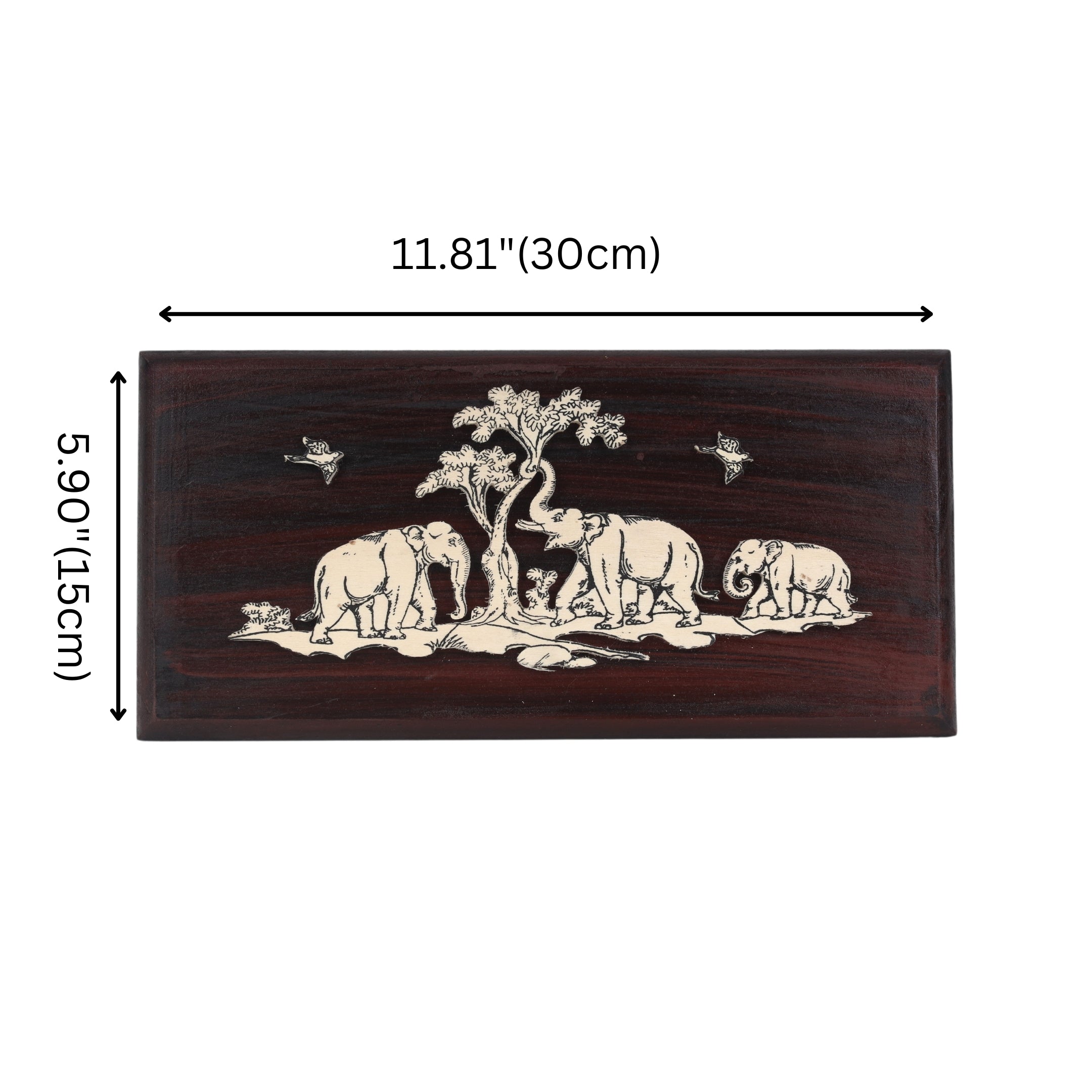3D Herd of Elephants Wall Decor