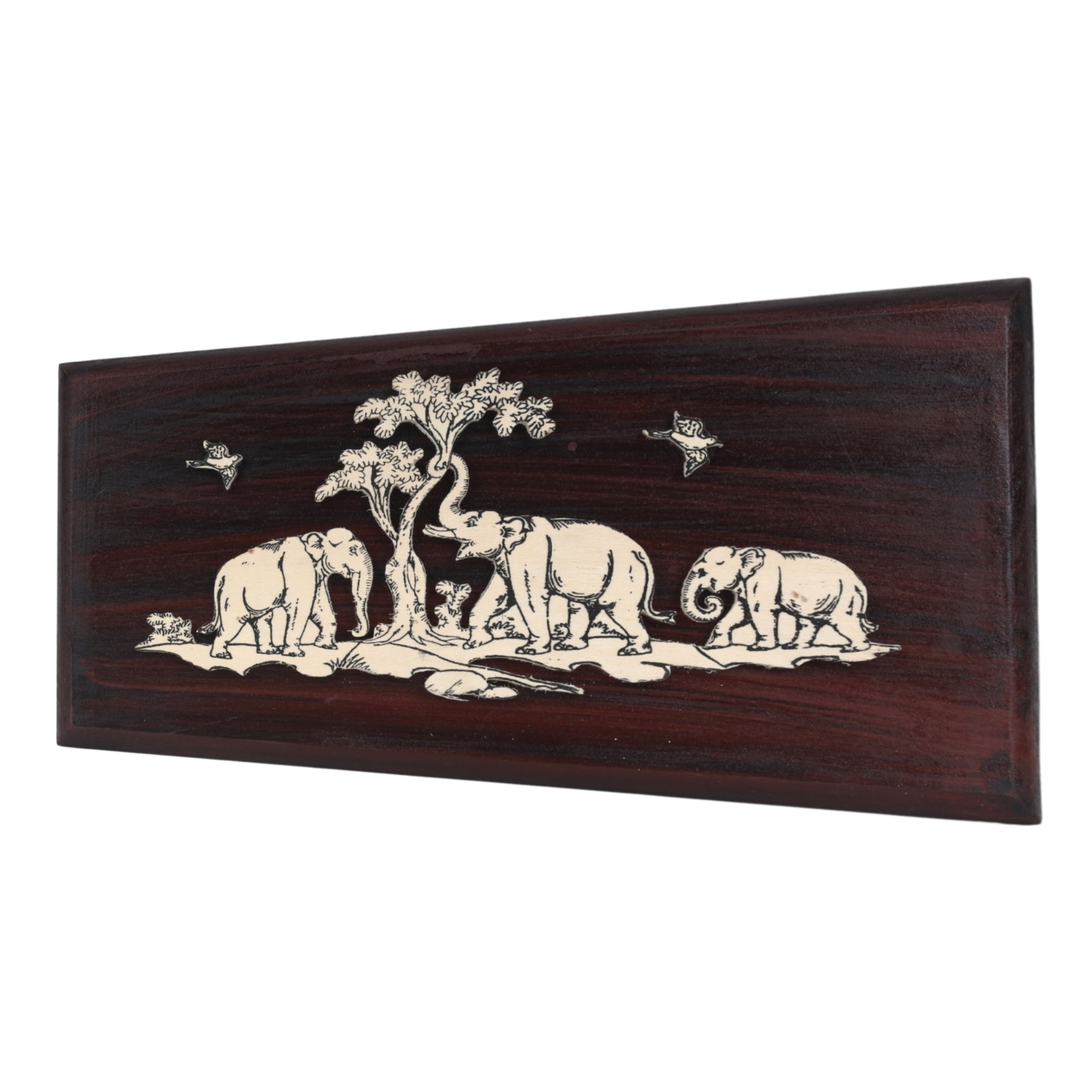 3D Herd of Elephants Wall Decor