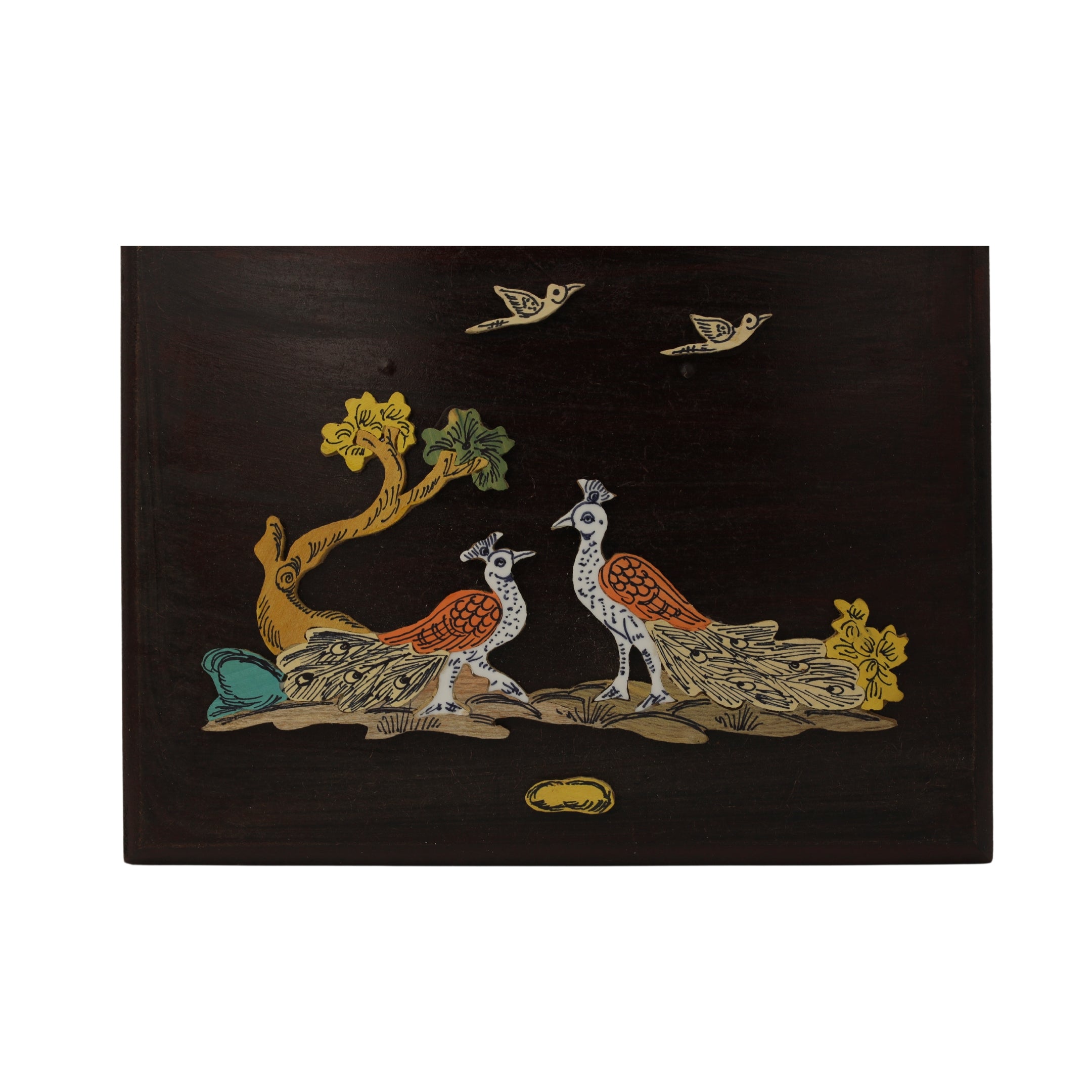 3D Peacock Pair Wall Decor