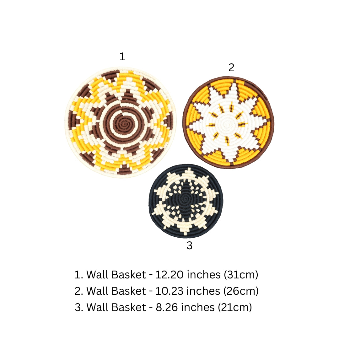 Handcrafted Sabai Grass Wall Decor Plate – Set of 3