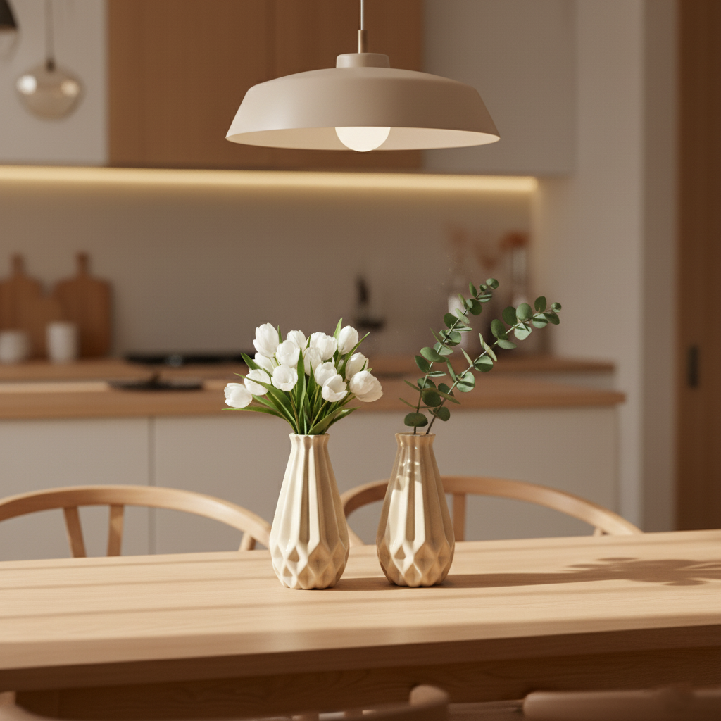 Abstract designed ceramic mini bud vase set (set of 2)