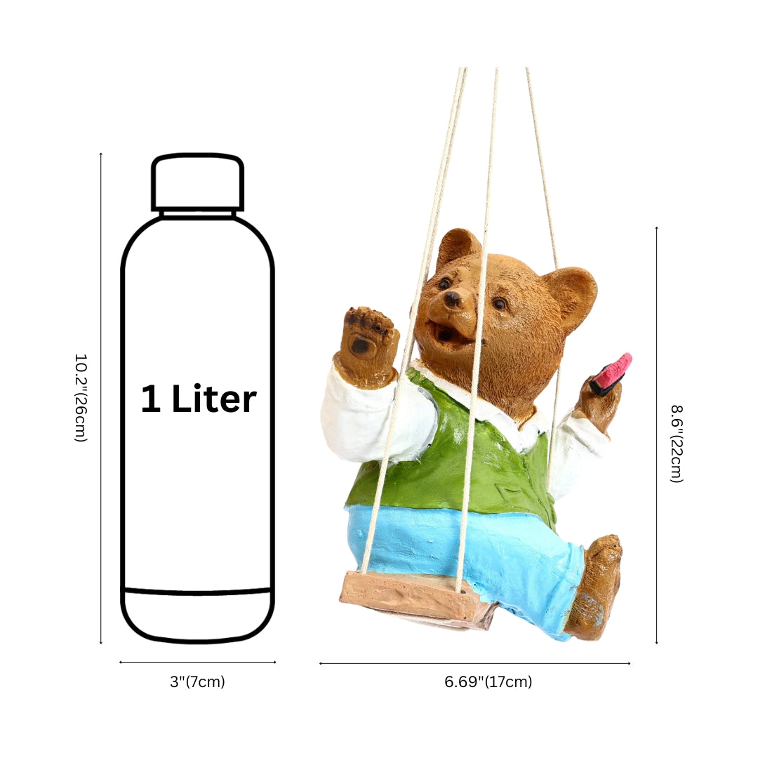 Adorable Hanging Teddy bear on a swing