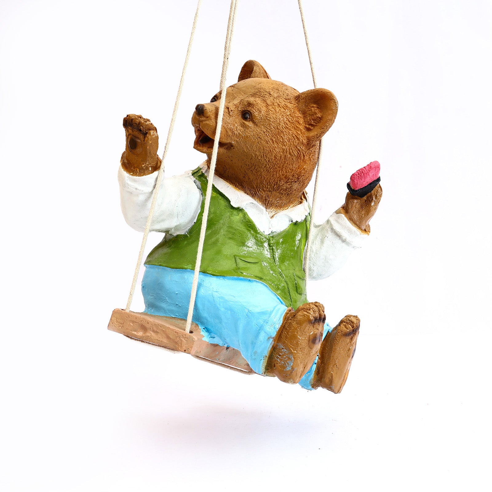 Adorable Hanging Teddy bear on a swing