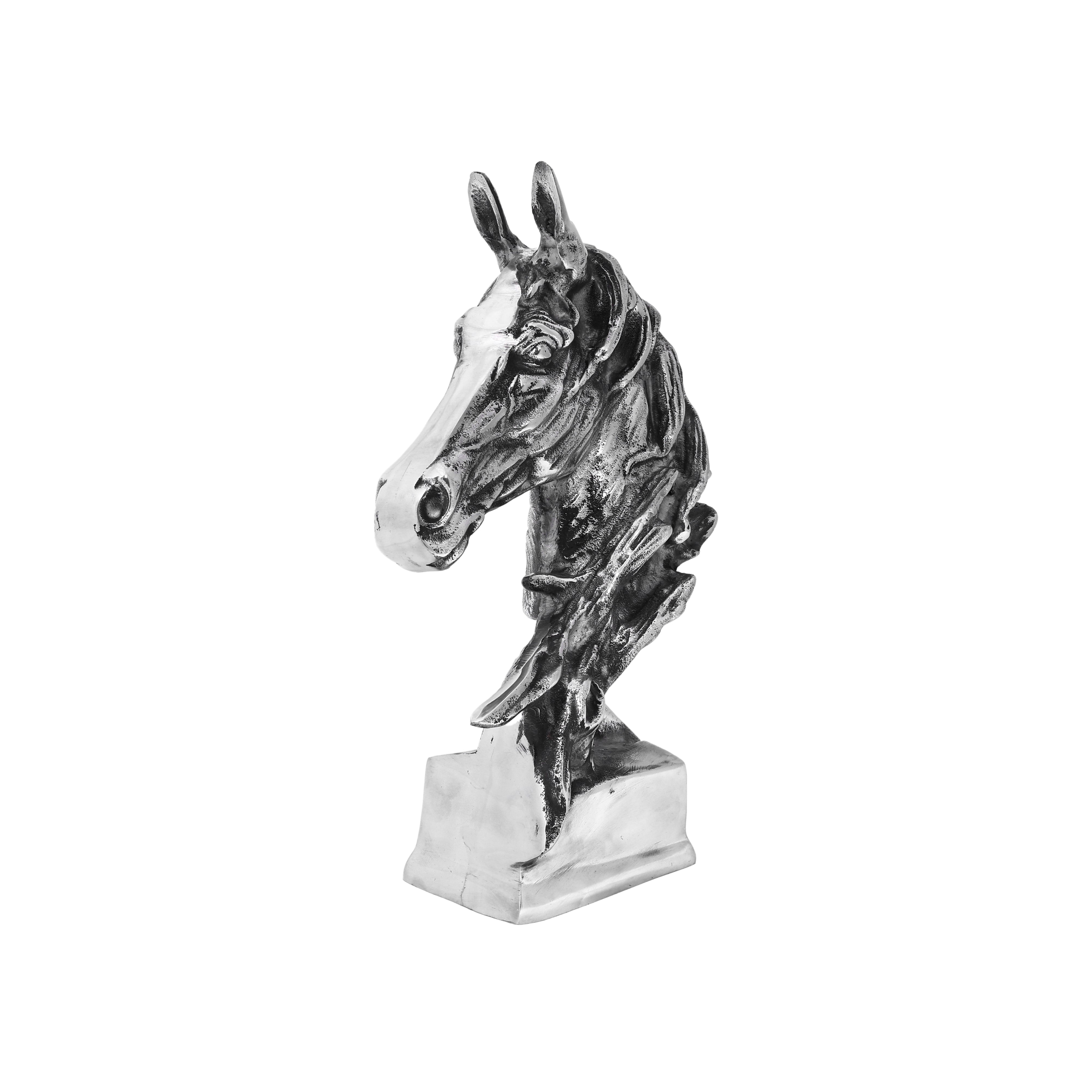 Aluminium Horse Head Statue for Home Decor