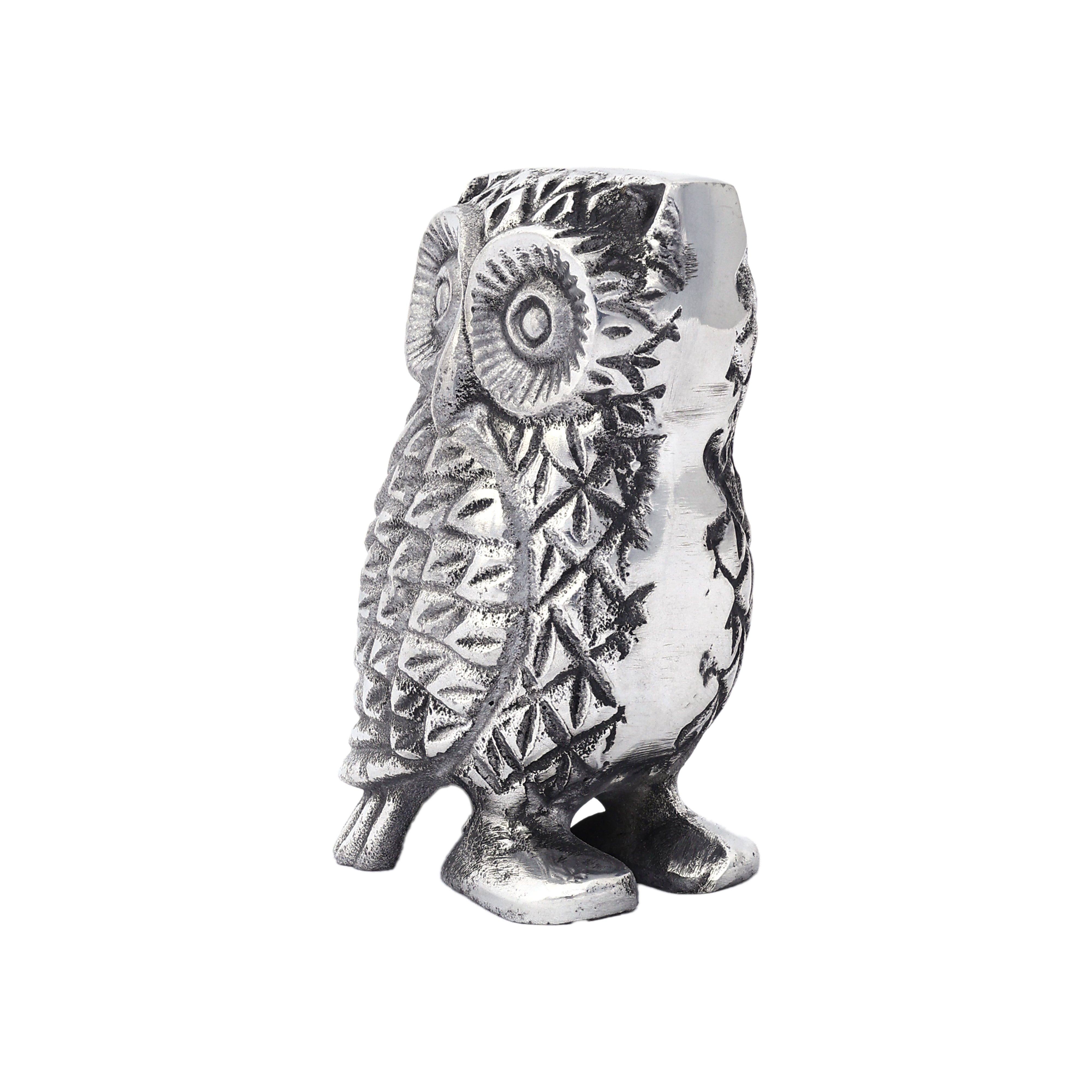 Aluminium Owl Showpiece for Home Decor