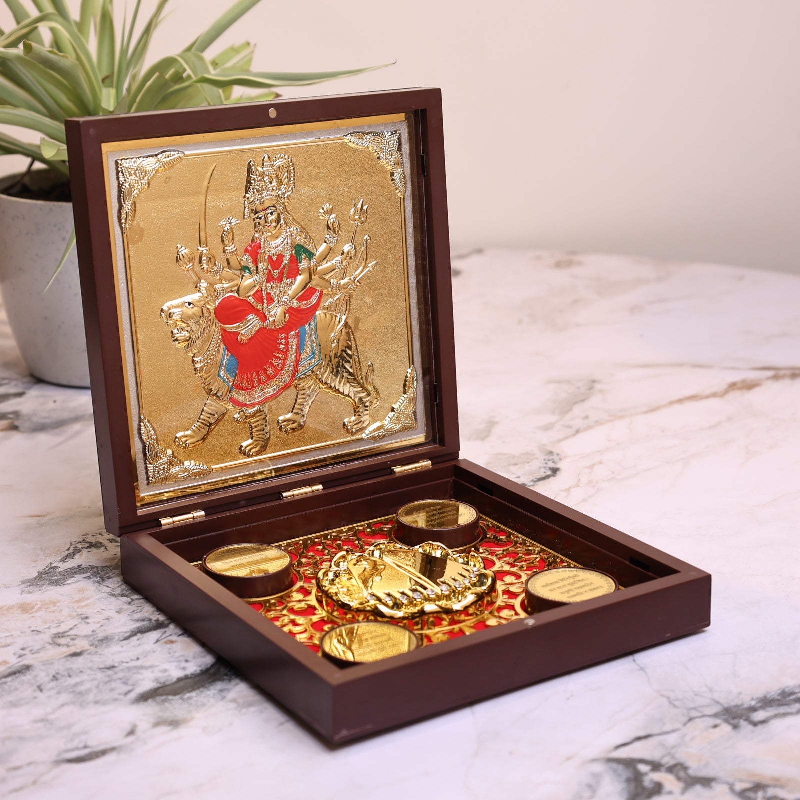 Amba Mata Premium Pooja Gift Box/Pooja Peti 