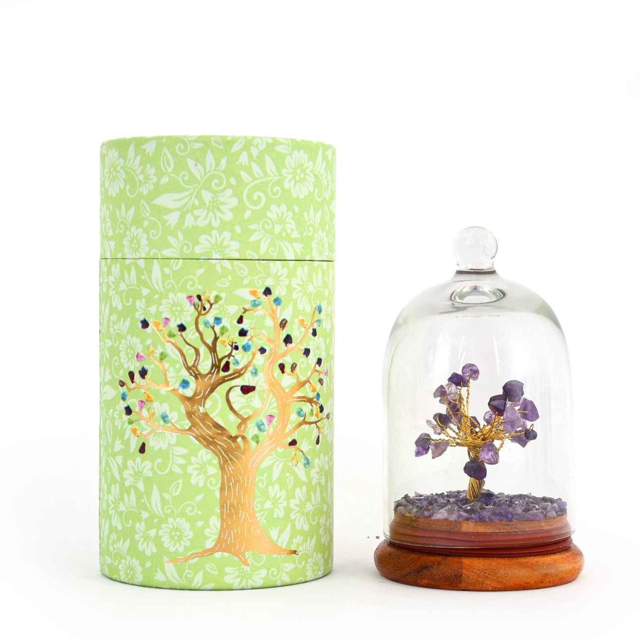 Amethyst Glass dome wish tree