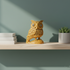 Artisan Carved Wooden Owl - Living Room & Office Decor Sculpture