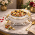 Artisanal Silver-Plated Ornate Bowl for Festive Tables