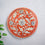 Blue Pottery Floral Pattern Decorative Plate—Red—8”