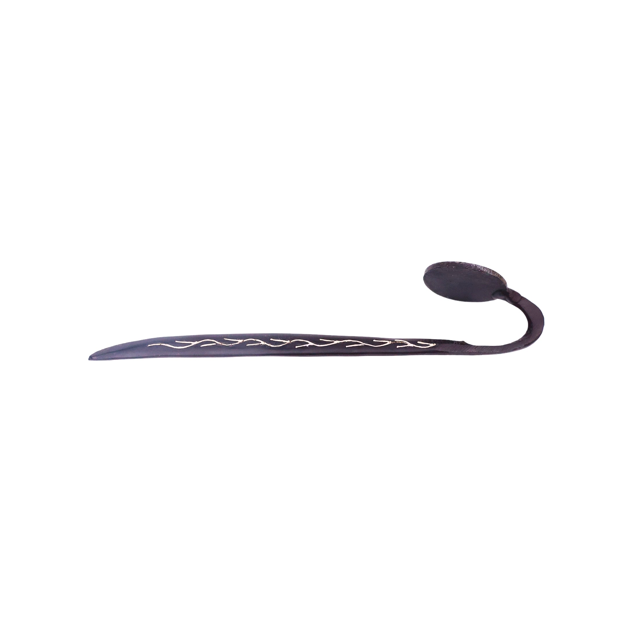Black Bookmark - Bidri Art - Silver Inlay Work 