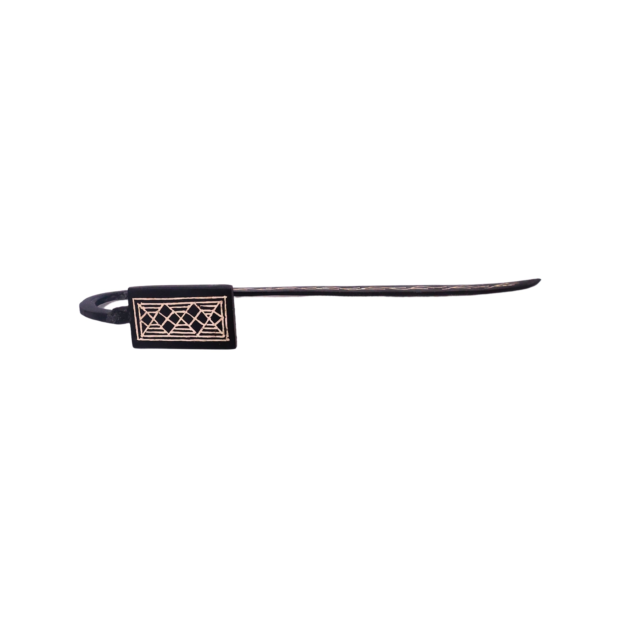 Black Bookmark - Bidri Art - Silver Inlay Work 