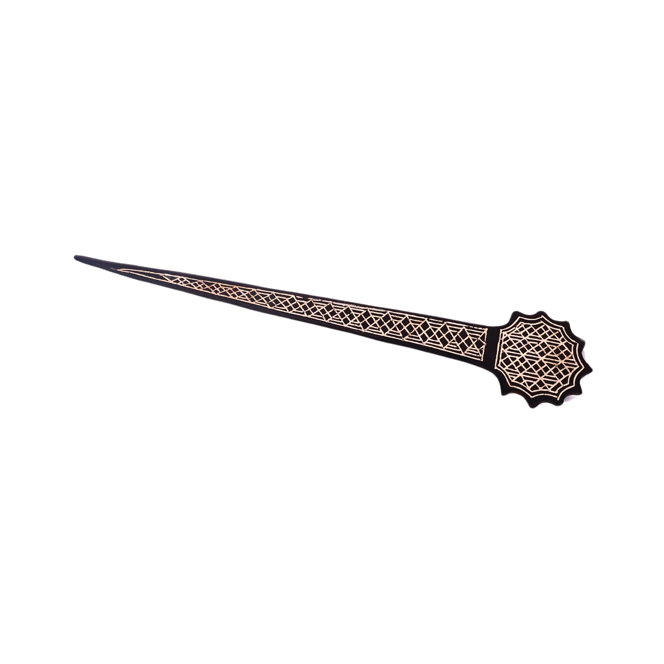 Black Bookmark - Bidri Art - Silver Inlay Work 