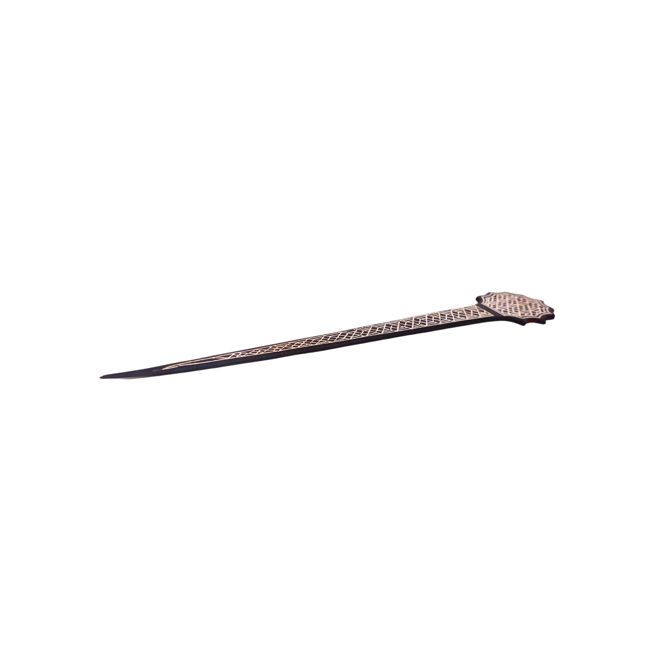 Black Bookmark - Bidri Art - Silver Inlay Work 