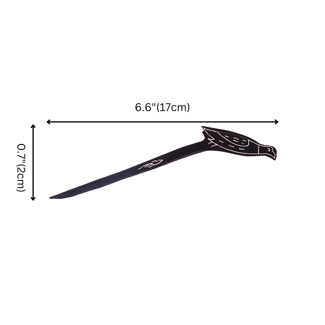 Black Bookmark - Bidri Art - Silver Inlay Work 